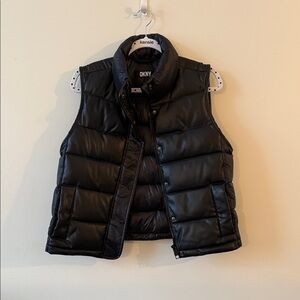 DKNY Sleek Black Puffer Vest